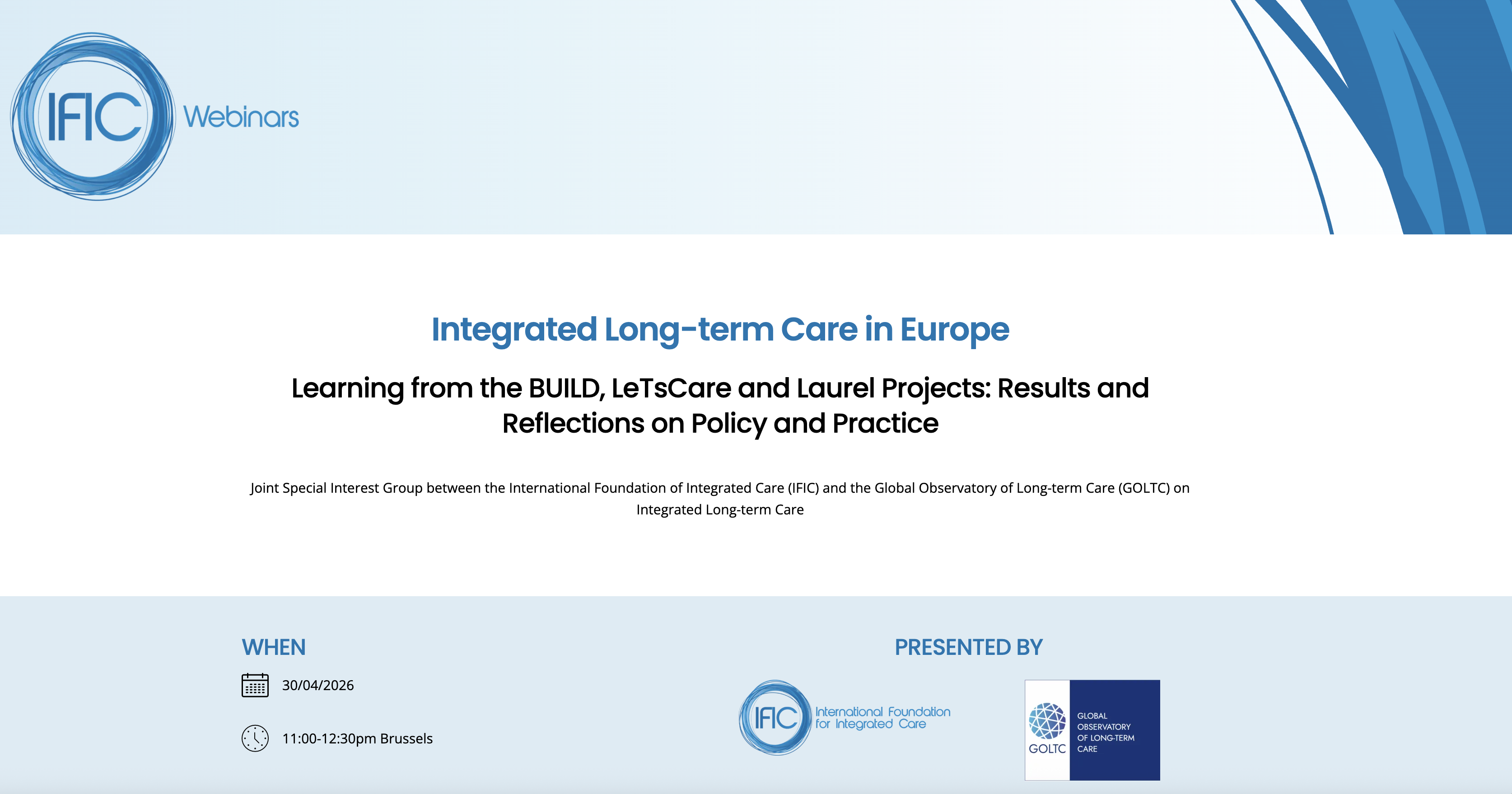 Learning from the BUILD, LETsCARE and LAUREL projects: Results and reflection on Policy and Practice