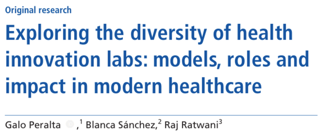 Exploring the diversity of health innovation labs: models, roles and impact in modern healthcare