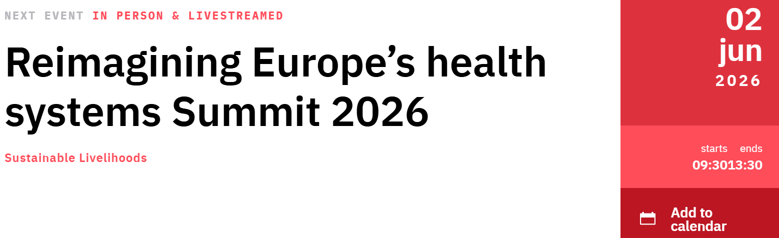 Reimagining Europe’s health systems Summit 2026