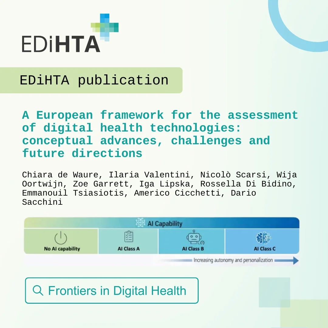 EDiHTA - A European framework for the assessment of digital health technologies: conceptual advances, challenges, and future directions
