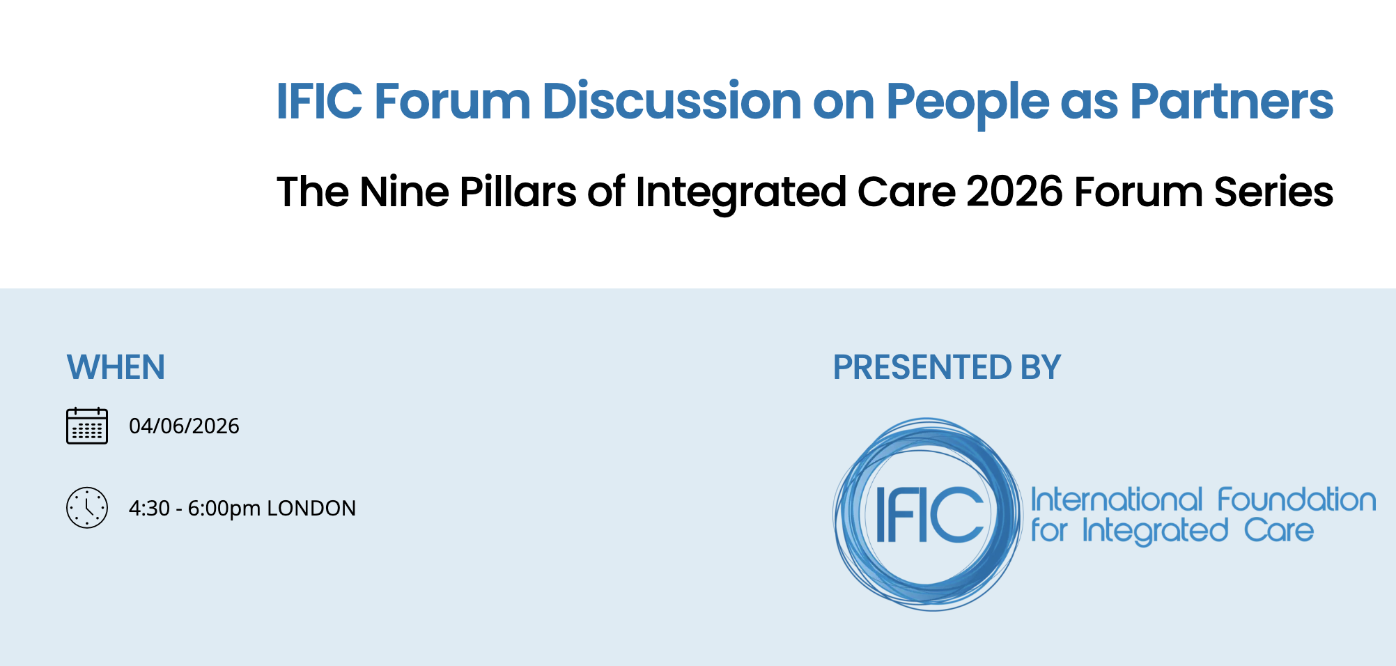 IFIC Forum Discussion on People as Partners