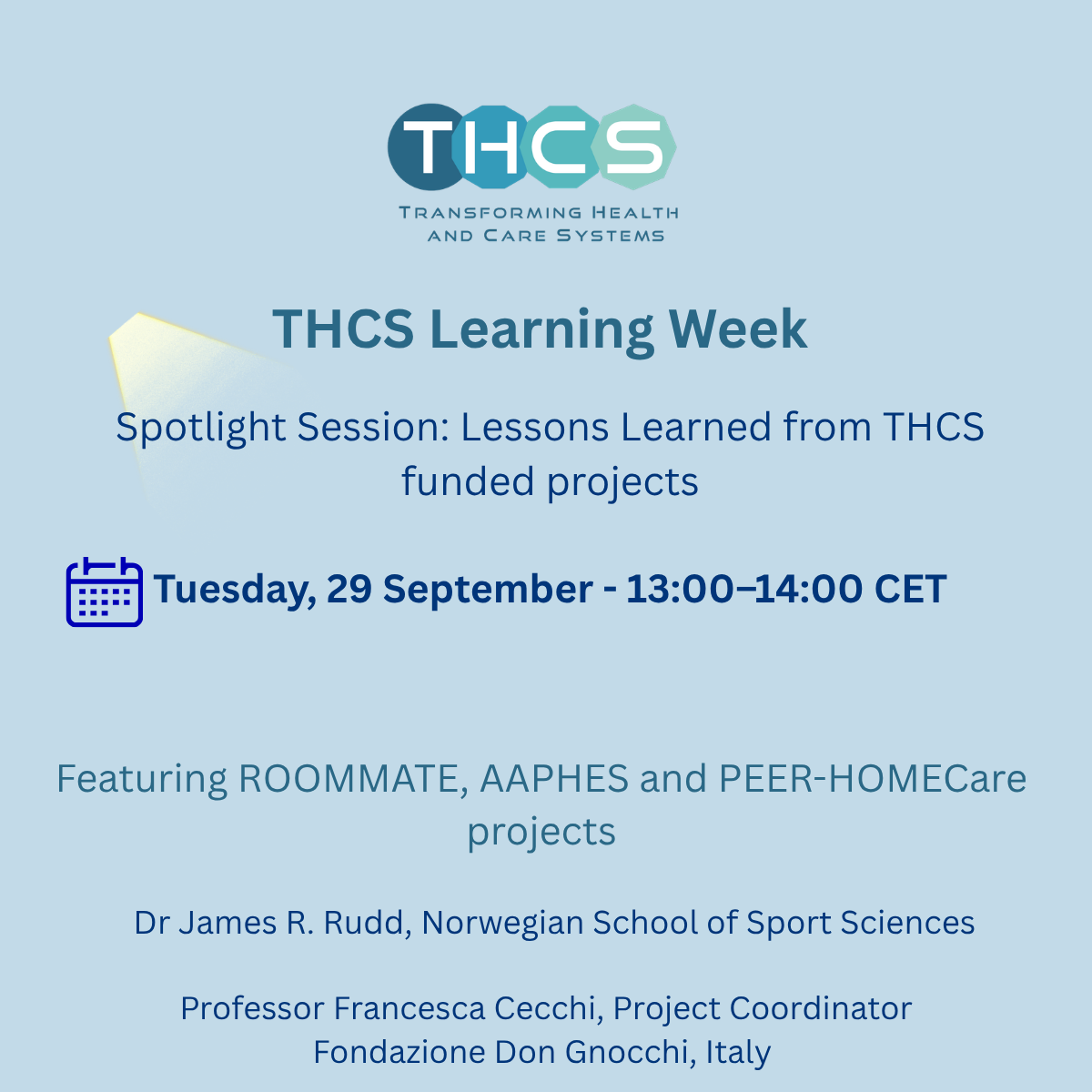 THCS Learning Week - Spotlight Session: Real-world Transformation – Successes, Pitfalls and Lessons Learned from THCS funded projects