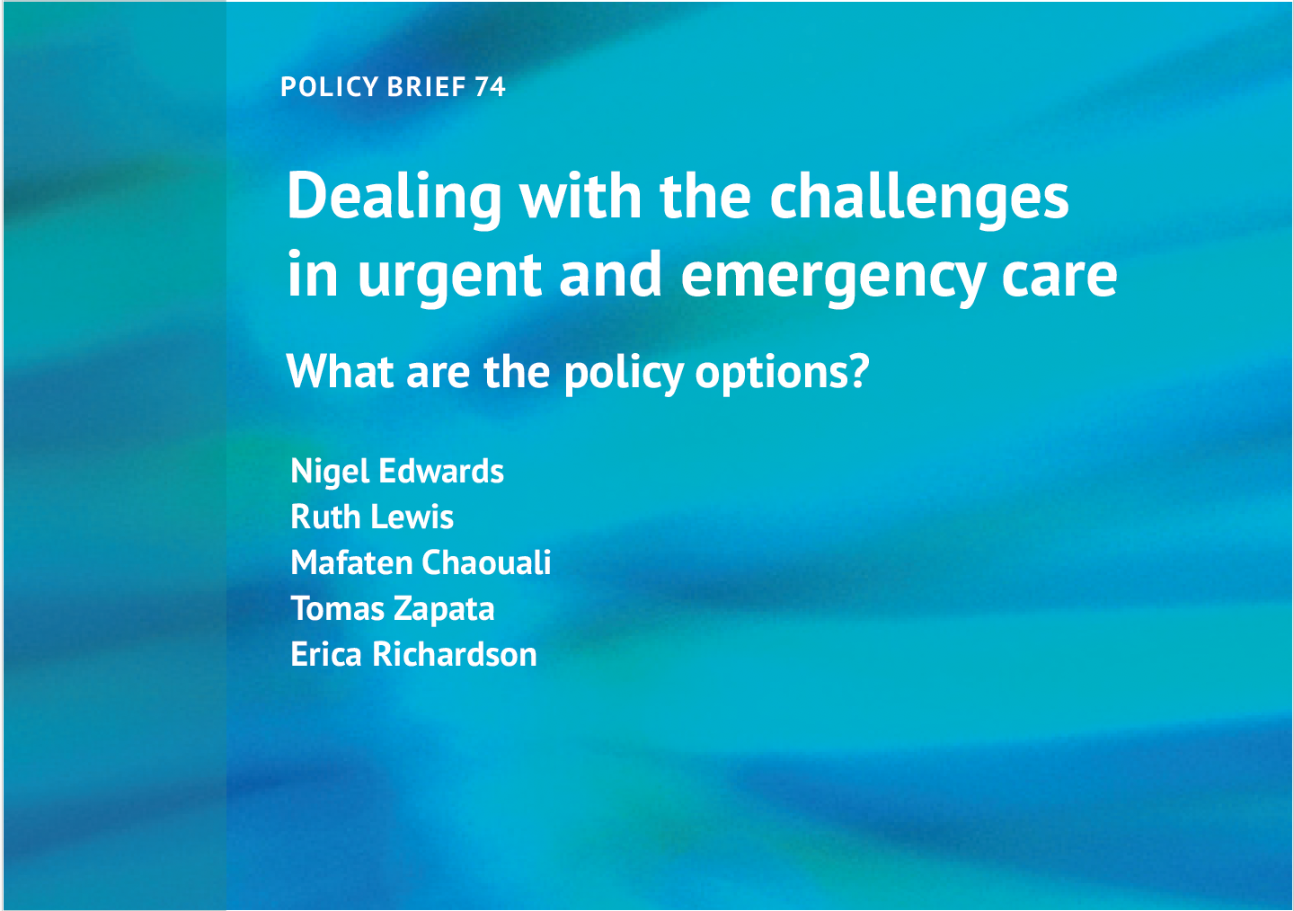 Dealing with the challenges in urgent and emergency care